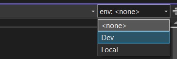 Select enviroment for http requests